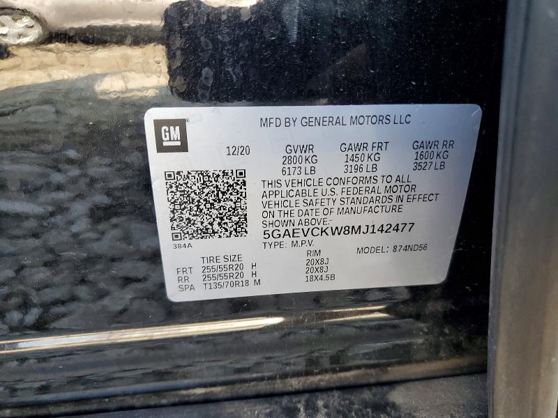 Aukcja sprzedaży 2021 Buick Enclave, vin: 5GAEVCKW8MJ142477, numer aukcji: 59972616