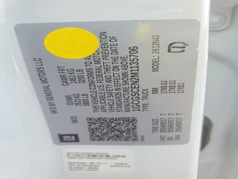 Продаж на аукціоні авто 2021 Chevrolet Colorado, vin: 1GCGSCEN2M1135706, номер лоту: 62254606