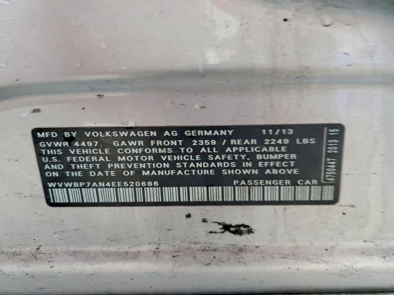 Продаж на аукціоні авто 2014 Volkswagen Cc, vin: WVWBP7AN4EE520686, номер лоту: 63254656