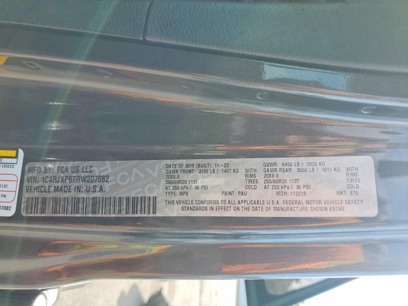 60309126 :رقم المزاد ، 1C4RJXP67RW207082 vin ، 2024 Jeep Wrangler مزاد بيع