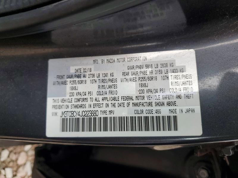 Aukcja sprzedaży 2018 Mazda Cx-9, vin: JM3TCBCY4J0223880, numer aukcji: 62134416