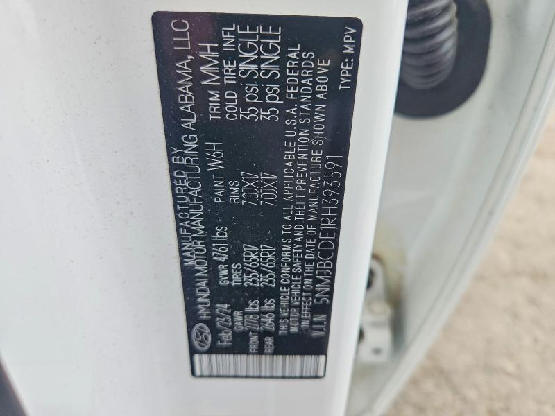 Продажа на аукционе авто 2024 Hyundai Tucson, vin: 5NMJBCDE1RH393591, номер лота: 60553626