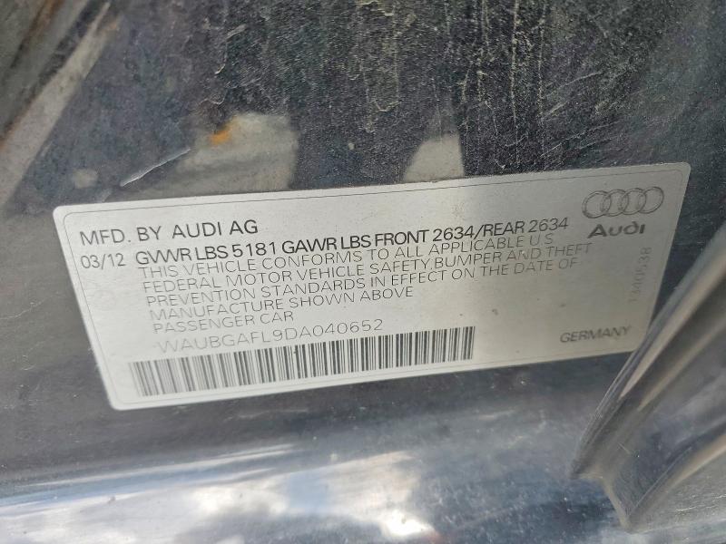 Aukcja sprzedaży 2013 Audi S4, vin: WAUBGAFL9DA040652, numer aukcji: 61223836