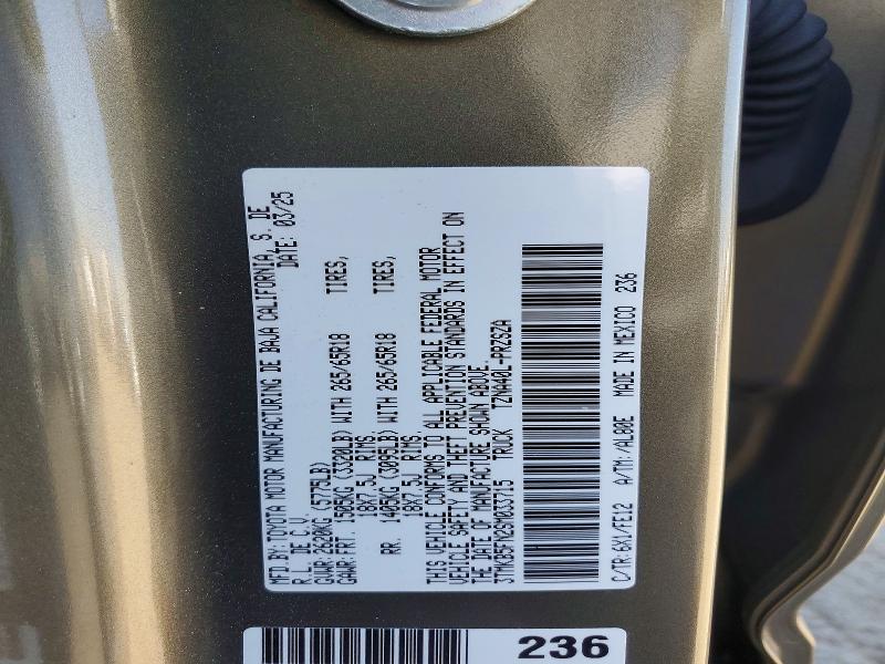 Продаж на аукціоні авто 2025 Toyota Tacoma, vin: 3TMKB5FN2SM033715, номер лоту: 61401716