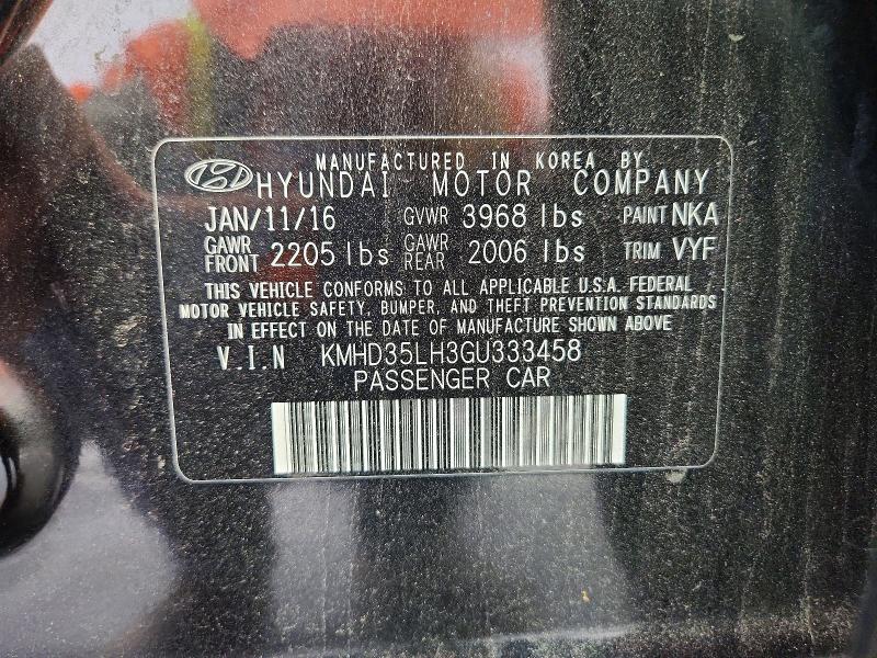 2016 Hyundai Elantra Gt მანქანა იყიდება აუქციონზე, vin: KMHD35LH3GU333458, აუქციონის ნომერი: 60039846