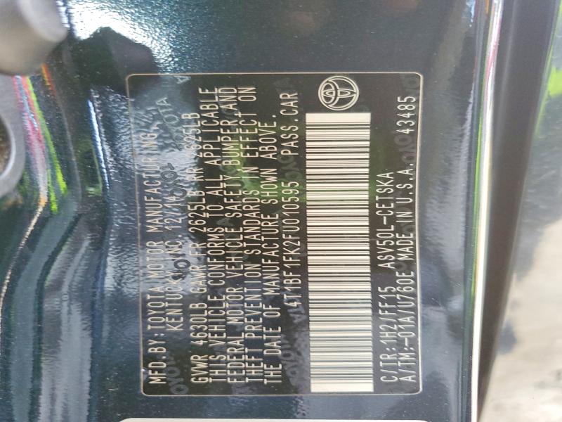 Aukcja sprzedaży 2015 Toyota Camry, vin: 4T1BF1FK2FU010595, numer aukcji: 60025016