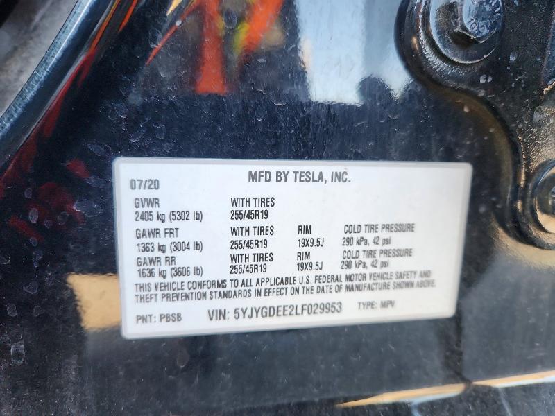 Продаж на аукціоні авто 2020 Tesla Model Y, vin: 5YJYGDEE2LF029953, номер лоту: 61636016