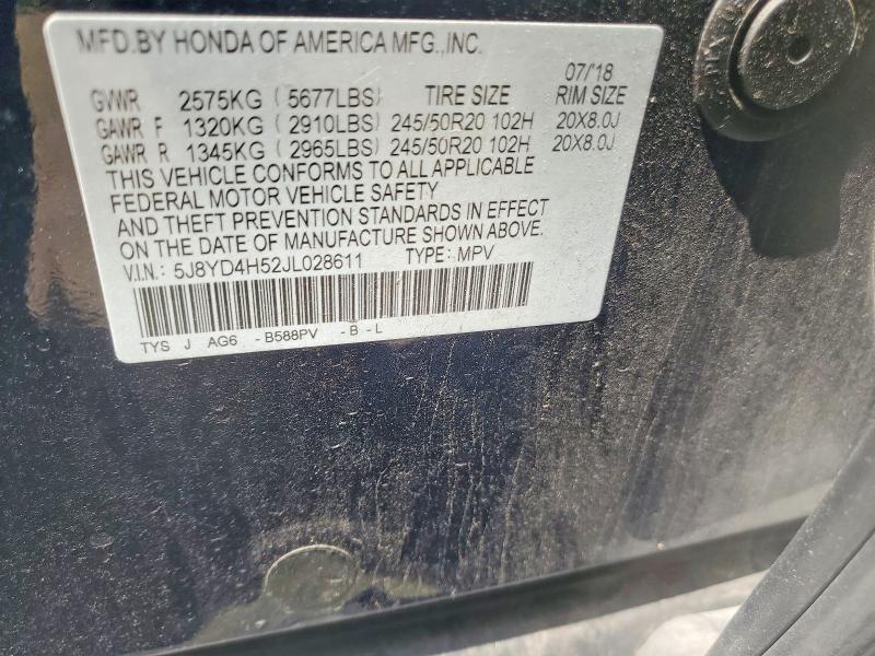 Продажа на аукционе авто 2018 Acura Mdx, vin: 5J8YD4H52JL028611, номер лота: 85977415
