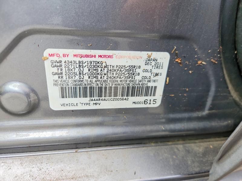60353926 :رقم المزاد ، JA4AR4AU1CZ005642 vin ، 2012 Mitsubishi Outlander Sport مزاد بيع