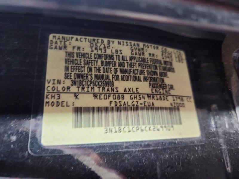 Продажа на аукционе авто 2012 Nissan Versa, vin: 3N1BC1CP6CK269909, номер лота: 61483066
