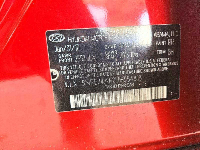 Aukcja sprzedaży 2017 Hyundai Sonata, vin: 5NPE24AF2HH554813, numer aukcji: 61074216