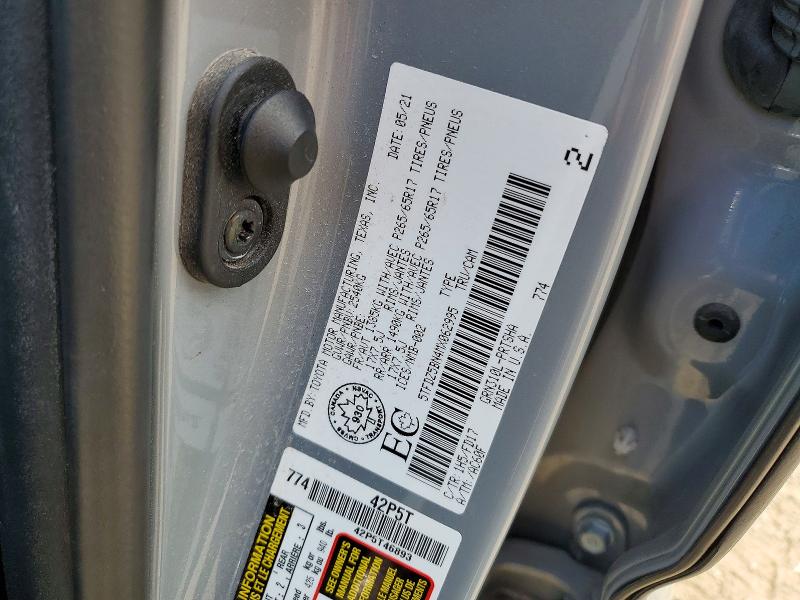 58088656 :رقم المزاد ، 5TFDZ5BN4MX062995 vin ، 2021 Toyota Tacoma مزاد بيع