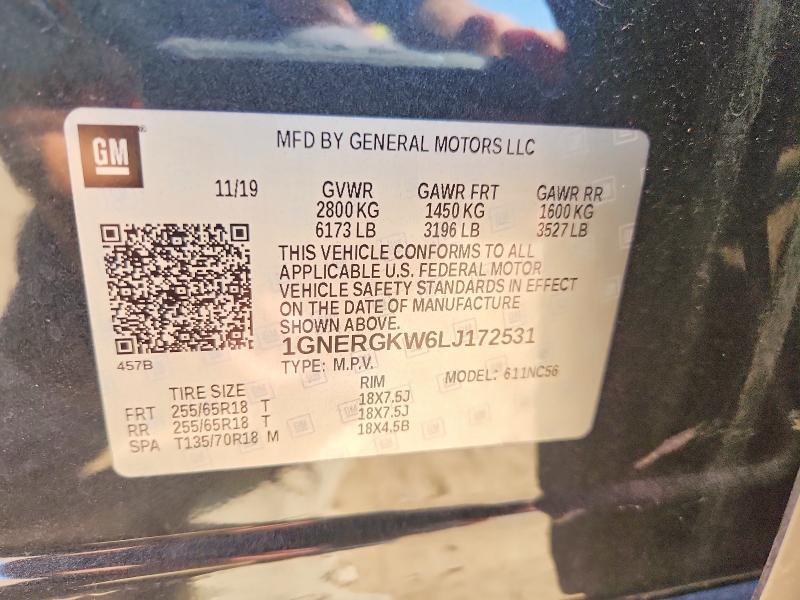 Продажа на аукционе авто 2020 Chevrolet Traverse, vin: 1GNERGKW6LJ172531, номер лота: 60886486