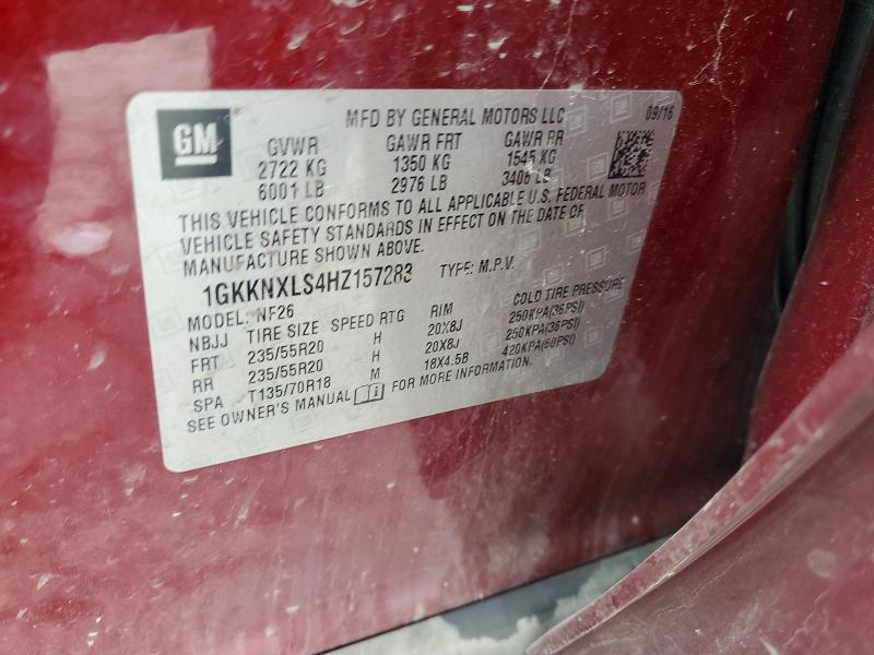 Продажа на аукционе авто 2017 Gmc Acadia, vin: 1GKKNXLS4HZ157283, номер лота: 61960056