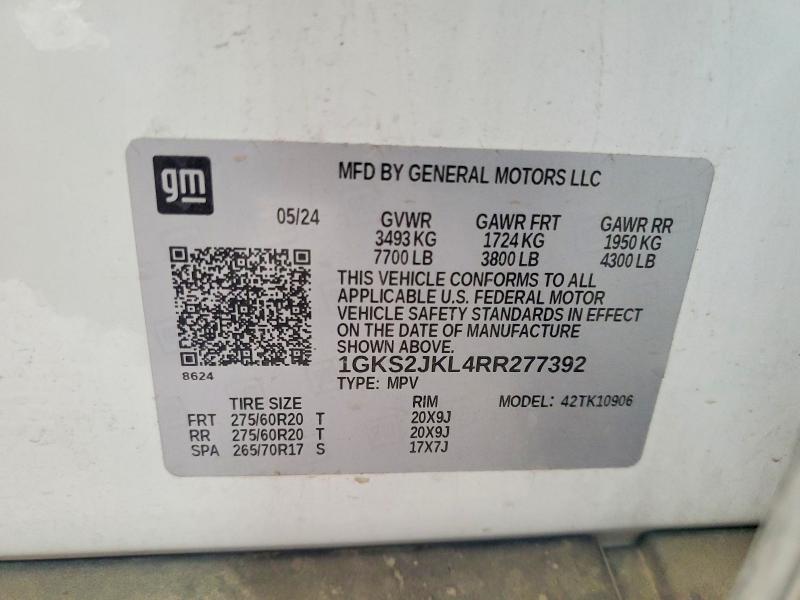 Продажа на аукционе авто 2024 Gmc Yukon Xl, vin: 1GKS2JKL4RR277392, номер лота: 61323116