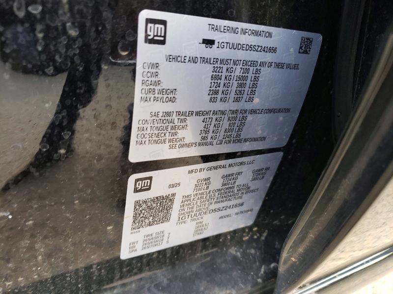 Продажа на аукционе авто 2025 Gmc Sierra, vin: 1GTUUDED5SZ241656, номер лота: 61033276