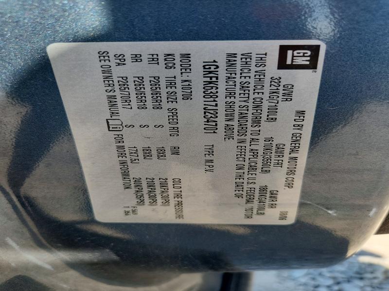 Продаж на аукціоні авто 2007 Gmc Yukon, vin: 1GKFK63817J234701, номер лоту: 61616176