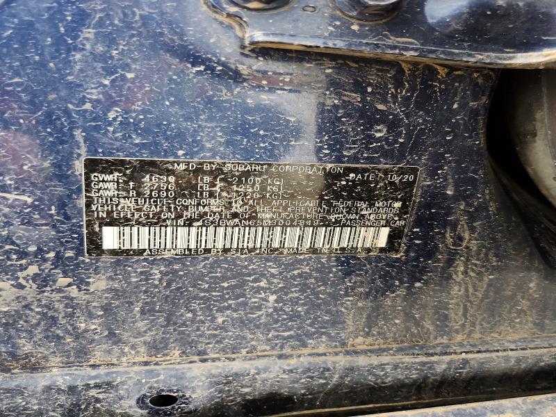2021 Subaru Legacy მანქანა იყიდება აუქციონზე, vin: 4S3BWAN65M3004849, აუქციონის ნომერი: 59352226