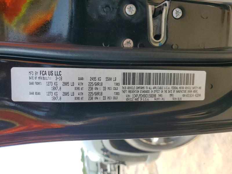 Продажа на аукционе авто 2019 Jeep Cherokee, vin: 1C4PJMDN5KD158208, номер лота: 62356966