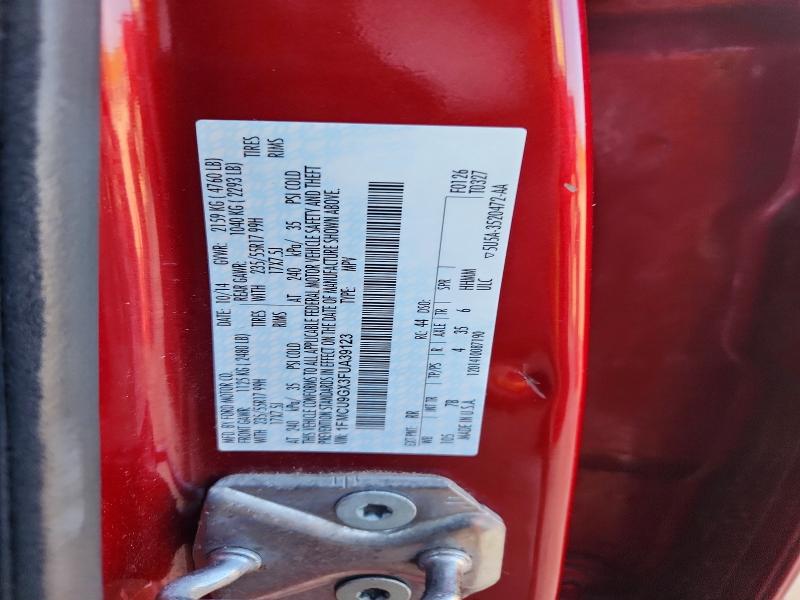 63431636 :رقم المزاد ، 1FMCU9GX3FUA39123 vin ، 2015 Ford Escape مزاد بيع
