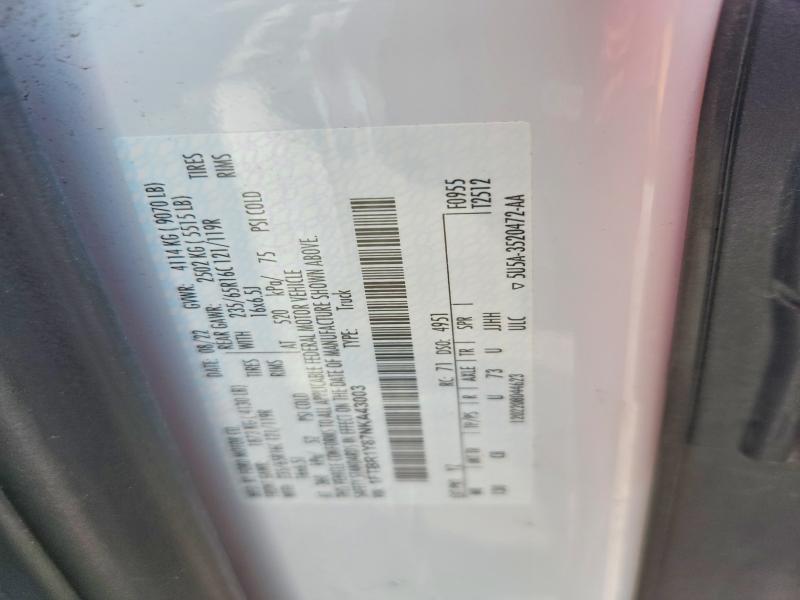 Aukcja sprzedaży 2022 Ford Transit, vin: 1FTBR1Y87NKA43003, numer aukcji: 61899546