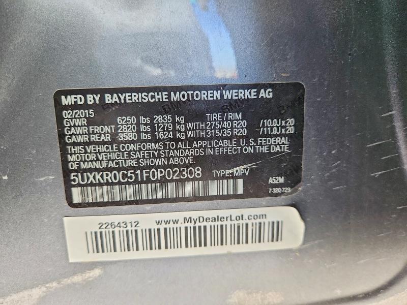 Продажа на аукционе авто 2015 Bmw X5, vin: 5UXKR0C51F0P02308, номер лота: 60607756