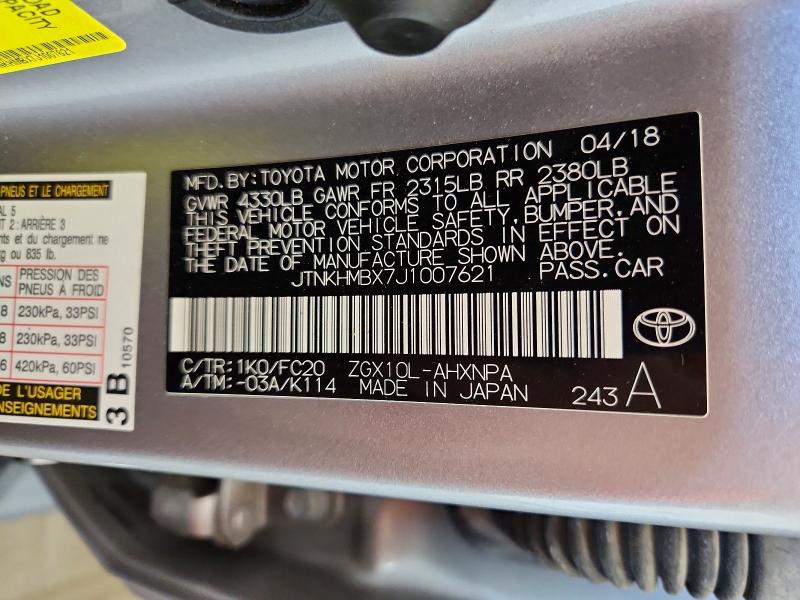 2018 Toyota C-hr მანქანა იყიდება აუქციონზე, vin: JTNKHMBX7J1007621, აუქციონის ნომერი: 62044796