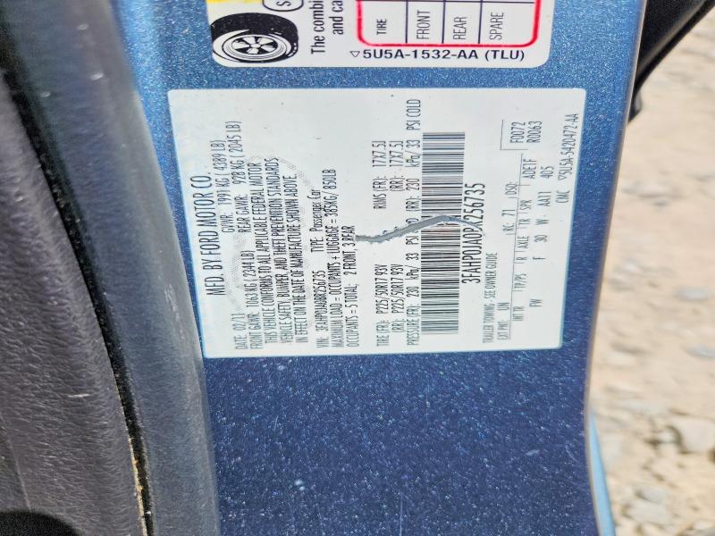59742936 :رقم المزاد ، 3FAHP0JA0BR256735 vin ، 2011 Ford Fusion مزاد بيع