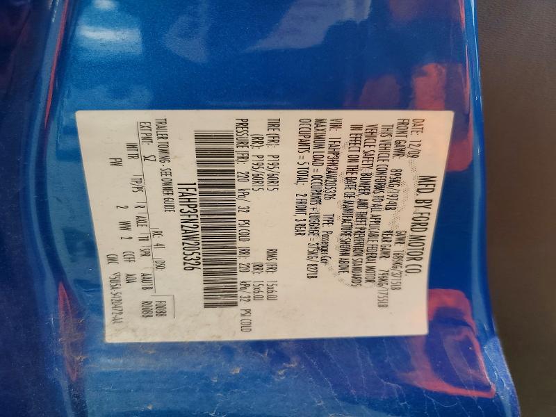 60038556 :رقم المزاد ، 1FAHP3FN2AW205326 vin ، 2010 Ford Focus مزاد بيع
