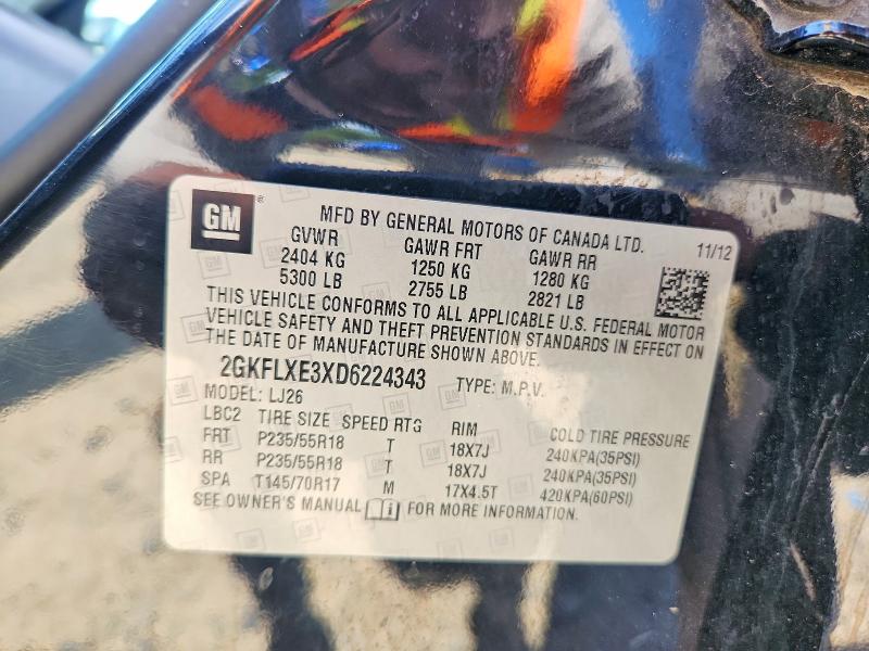 Продажа на аукционе авто 2013 Gmc Terrain, vin: 2GKFLXE3XD6224343, номер лота: 62419476