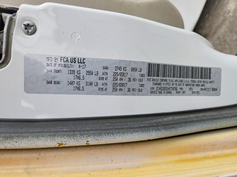 Aukcja sprzedaży 2017 Dodge Grand Caravan, vin: 2C4RDGBG5HR758786, numer aukcji: 59867226