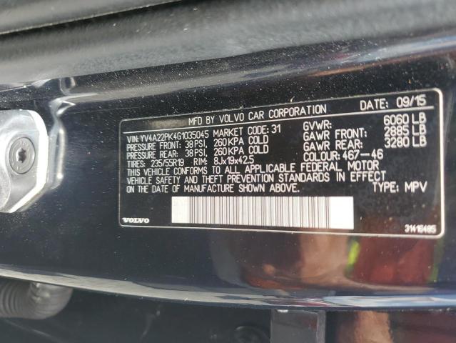Продаж на аукціоні авто 2016 Volvo Xc90, vin: YV4A22PK4G1035045, номер лоту: 61018626