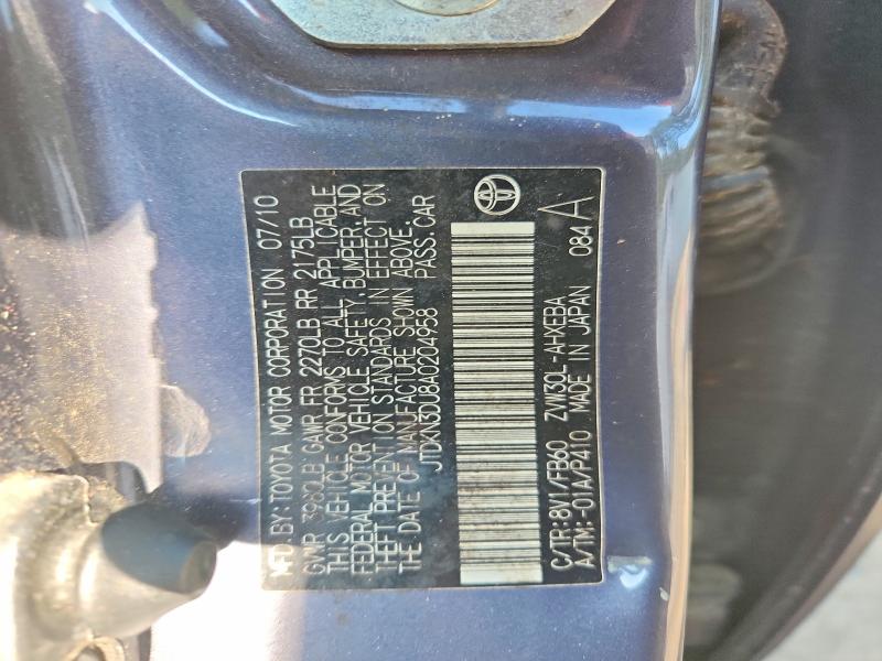 Продажа на аукционе авто 2010 Toyota Prius, vin: JTDKN3DU8A0204958, номер лота: 60113376