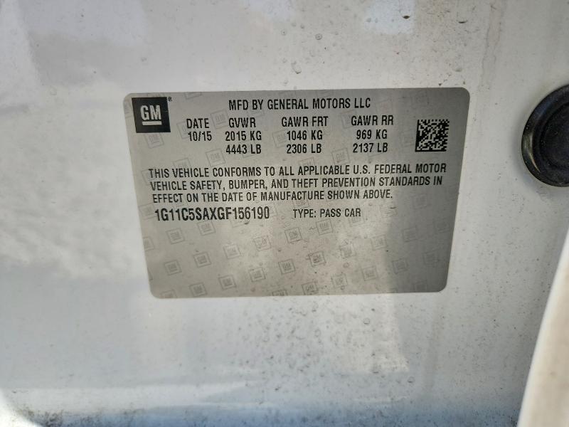Продаж на аукціоні авто 2016 Chevrolet Malibu Limited, vin: 1G11C5SAXGF156190, номер лоту: 61614276