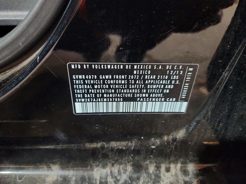 Aukcja sprzedaży 2014 Volkswagen Jetta, vin: 3VW2K7AJ8EM397896, numer aukcji: 61674566