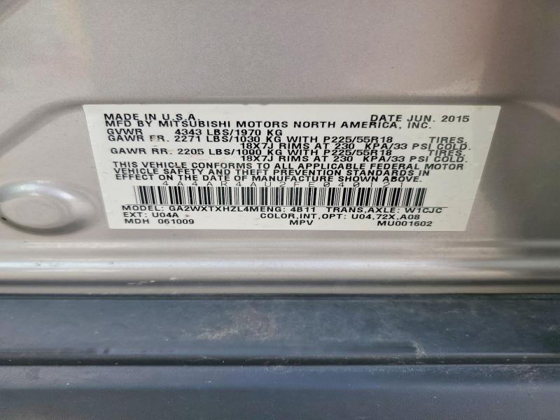 Aukcja sprzedaży 2015 Mitsubishi Outlander Sport, vin: 4A4AR4AU2FE040121, numer aukcji: 58753096