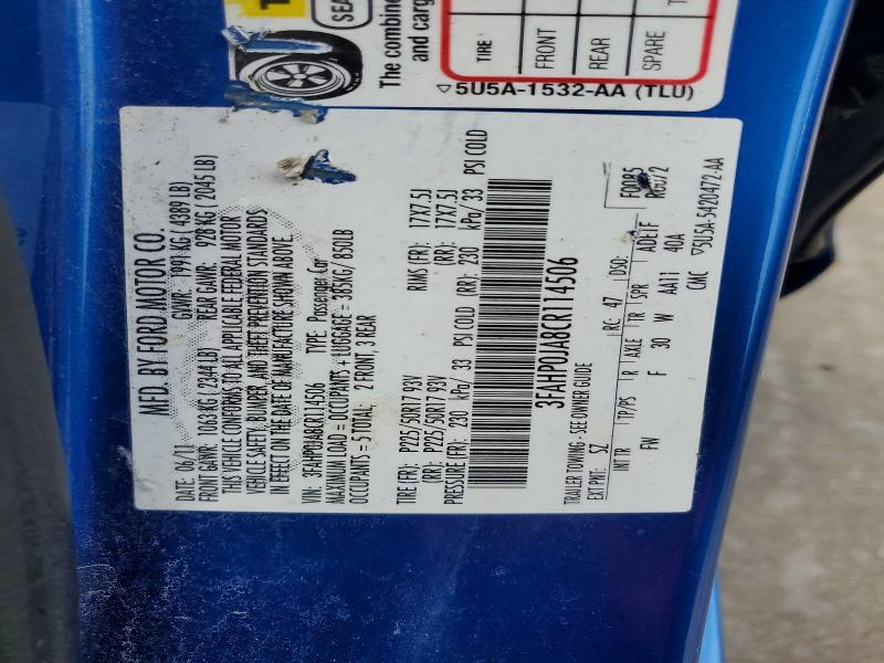 Aukcja sprzedaży 2012 Ford Fusion, vin: 3FAHP0JA8CR114506, numer aukcji: 61487456
