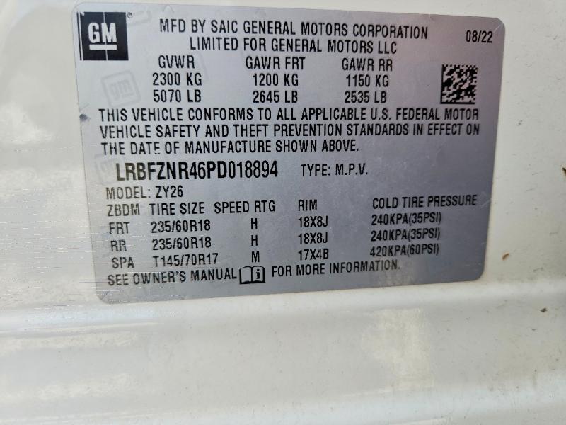 60094226 :رقم المزاد ، LRBFZNR46PD018894 vin ، 2023 Buick Envision مزاد بيع