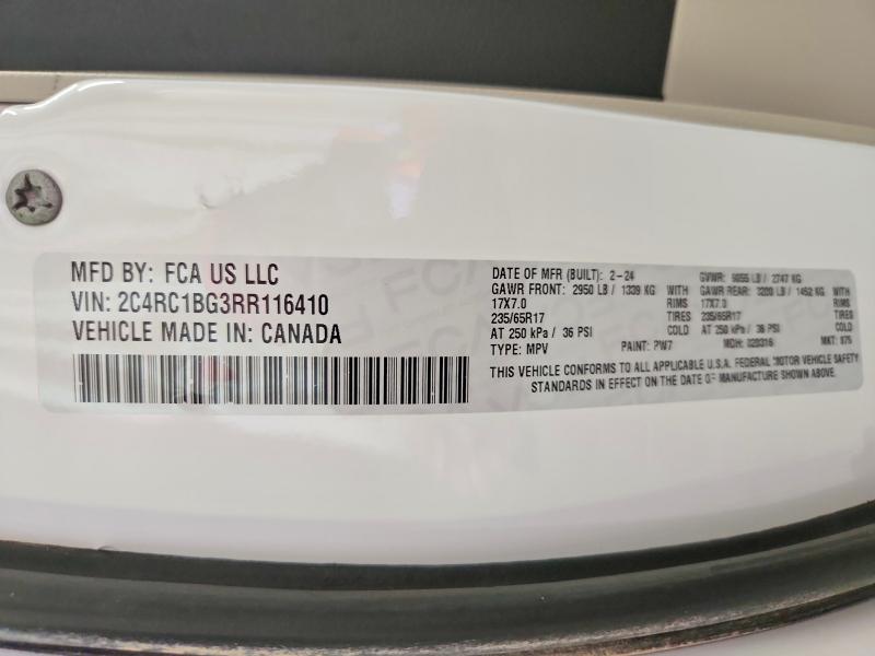 Продажа на аукционе авто 2024 Chrysler Pacifica, vin: 2C4RC1BG3RR116410, номер лота: 61538946
