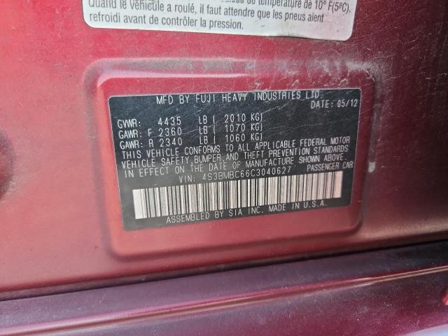 Продажа на аукционе авто 2012 Subaru Legacy, vin: 4S3BMBC66C3040627, номер лота: 61138926