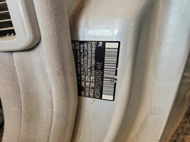 Продажа на аукционе авто 2002 Mercedes-benz S, vin: WDBNG73J22A251466, номер лота: 62571906