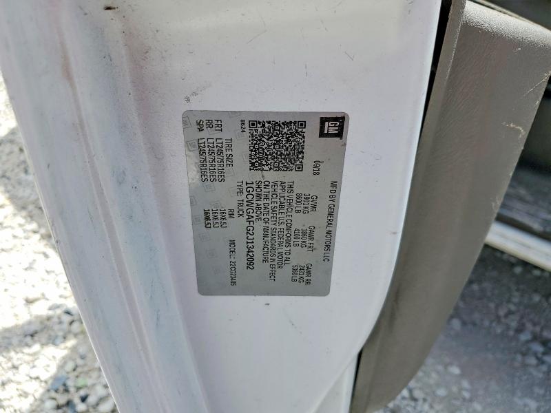 2018 Chevrolet Express G2500 მანქანა იყიდება აუქციონზე, vin: 1GCWGAFG2J1342092, აუქციონის ნომერი: 60583186