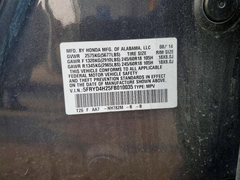 Aukcja sprzedaży 2015 Acura Mdx, vin: 5FRYD4H25FB010035, numer aukcji: 58433396
