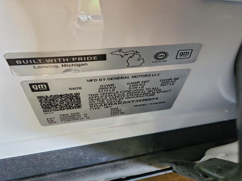 61247236 :رقم المزاد ، 5GAERAKSXTJ336674 vin ، 2026 Buick Enclave مزاد بيع