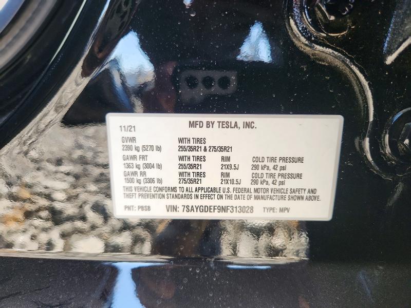 Aukcja sprzedaży 2022 Tesla Model Y, vin: 7SAYGDEF9NF313028, numer aukcji: 62839506