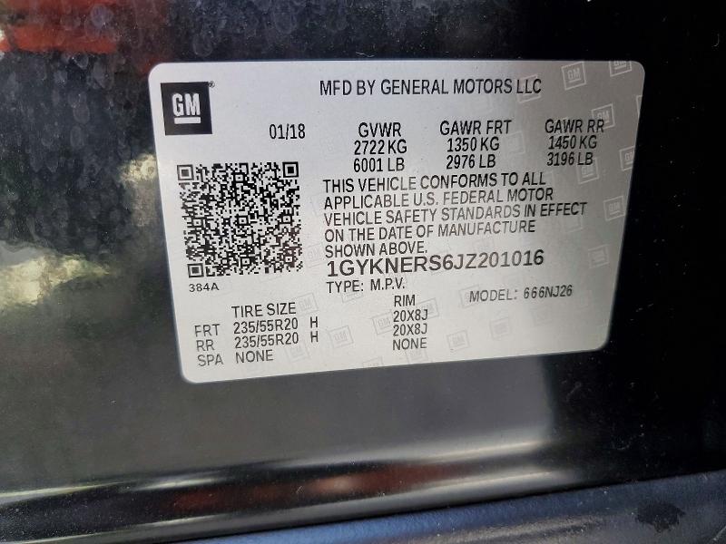 Aukcja sprzedaży 2018 Cadillac Xt5, vin: 1GYKNERS6JZ201016, numer aukcji: 59280106