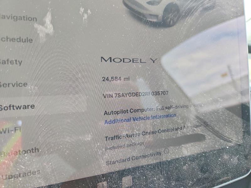 61666016 :رقم المزاد ، 7SAYGDED2RF035707 vin ، 2024 Tesla Model Y مزاد بيع