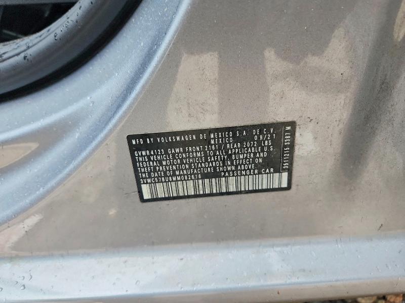 Продажа на аукционе авто 2021 Volkswagen Jetta, vin: 3VWC57BU8MM082616, номер лота: 62742166