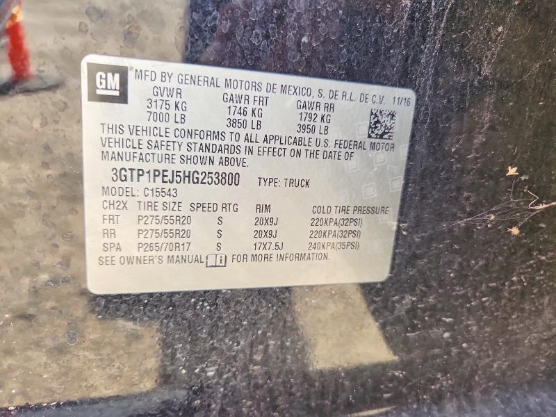 61021516 :رقم المزاد ، 3GTP1PEJ5HG253800 vin ، 2017 Gmc Sierra مزاد بيع
