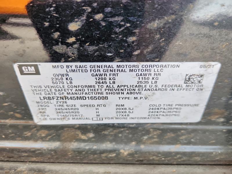 Aukcja sprzedaży 2021 Buick Envision, vin: LRBFZNR45MD165008, numer aukcji: 62399106